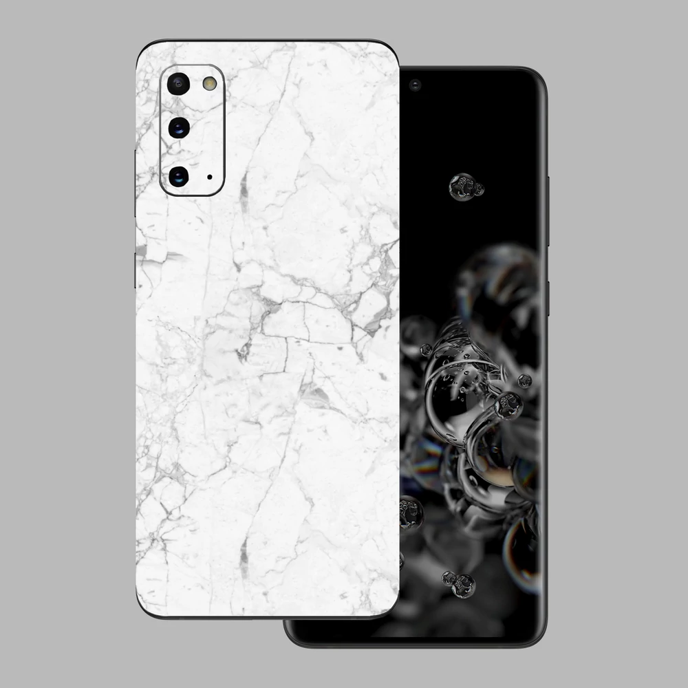 Samsung Galaxy S20 - Fehér márvány mintás hátlap fólia