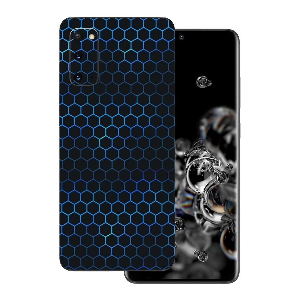 Samsung Galaxy S20 - Kék méhsejt hátlap fólia