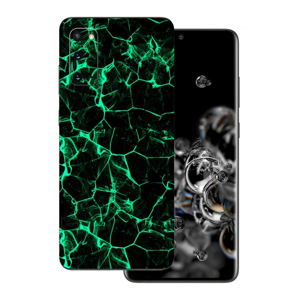 Samsung Galaxy S20 - Zöld füstcsíkos hátlap fólia