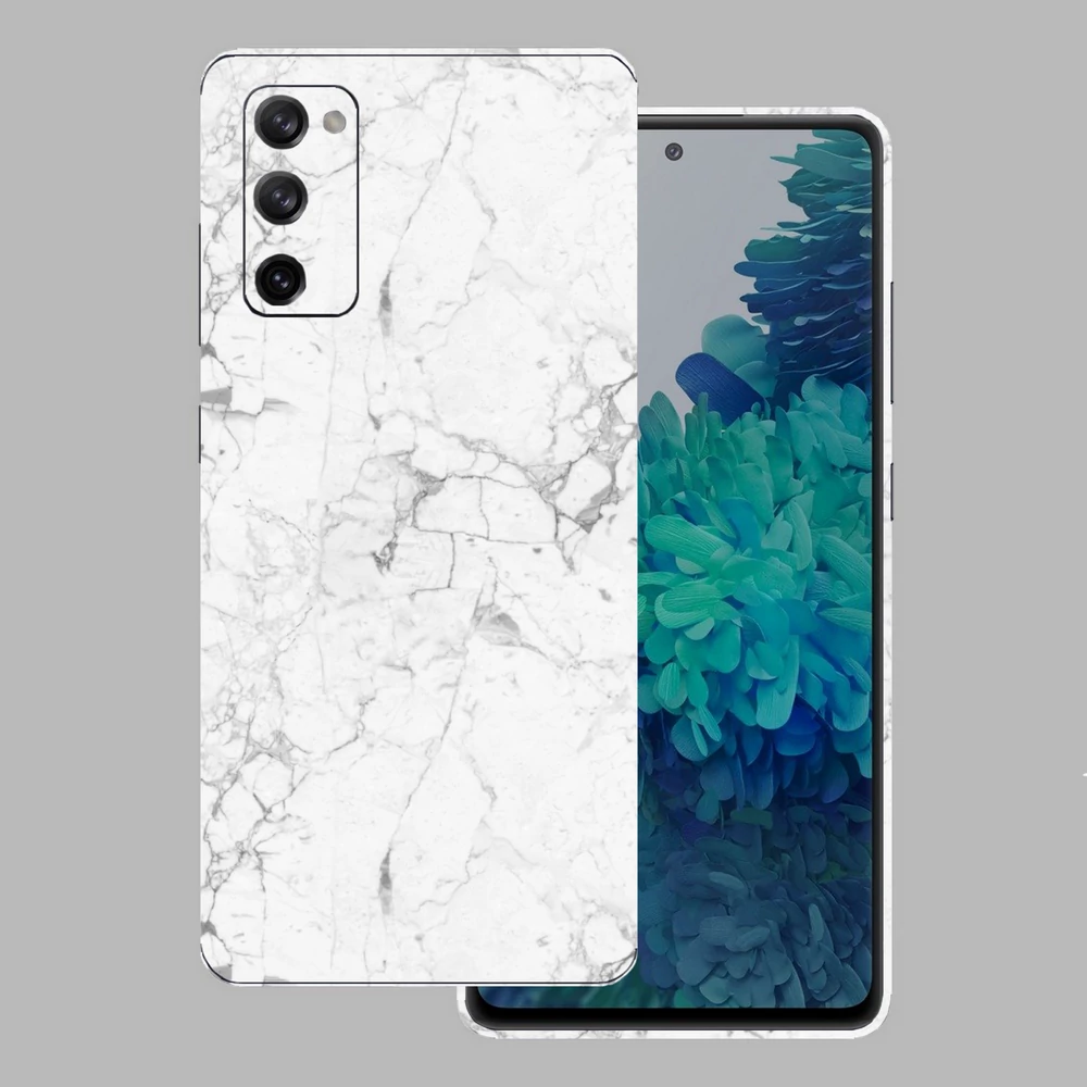 Samsung Galaxy S20 FE - Fehér márvány mintás hátlap fólia