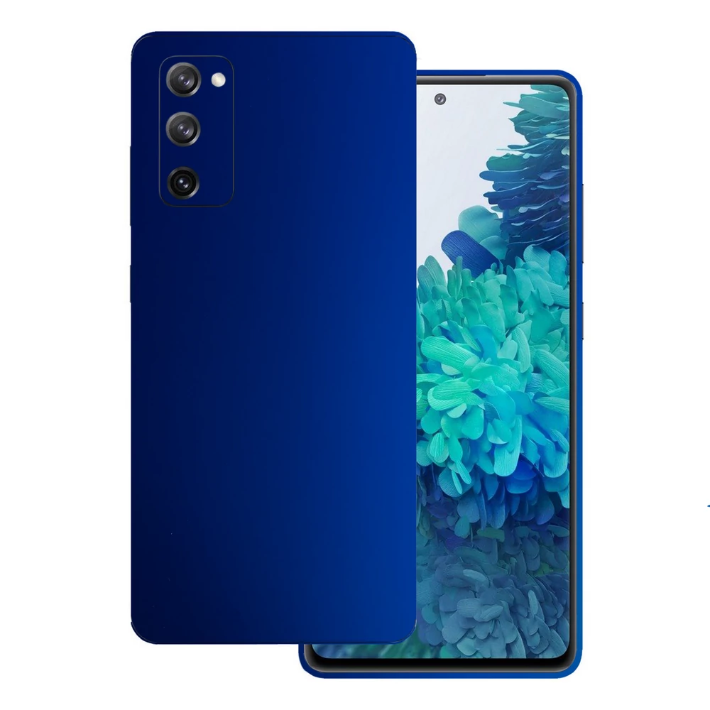 Samsung Galaxy S20 FE - Matt króm sötétkék hátlap fólia