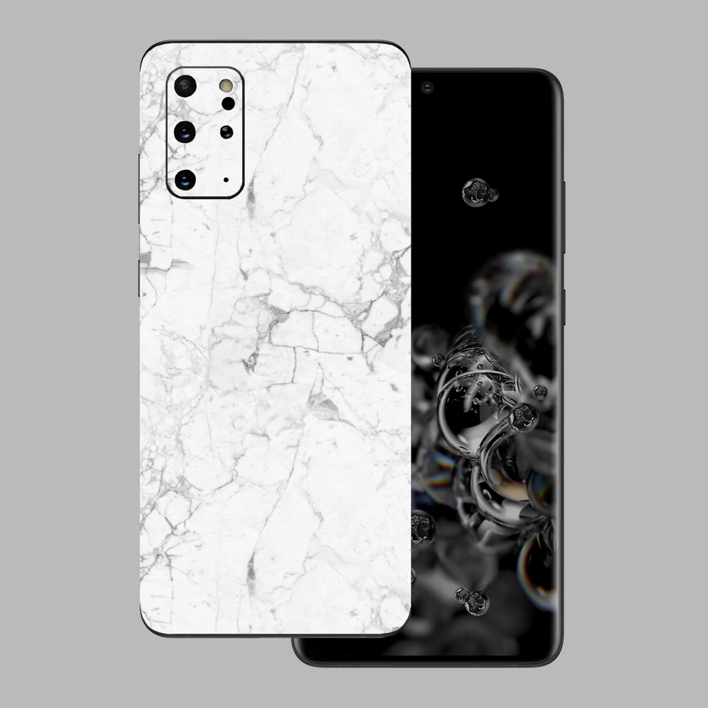 Samsung Galaxy S20 Plus - Fehér márvány mintás hátlap fólia