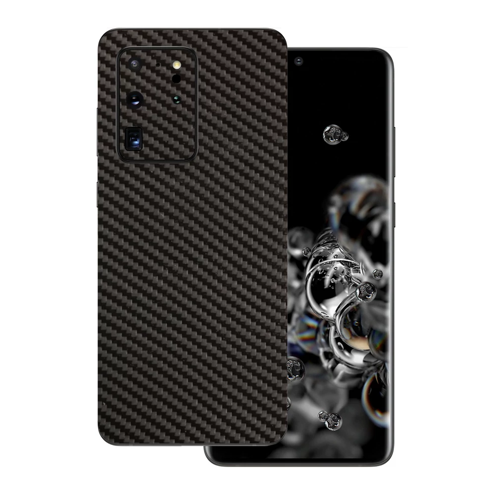 Samsung Galaxy S20 Ultra - 3D fekete karbon hátlap fólia