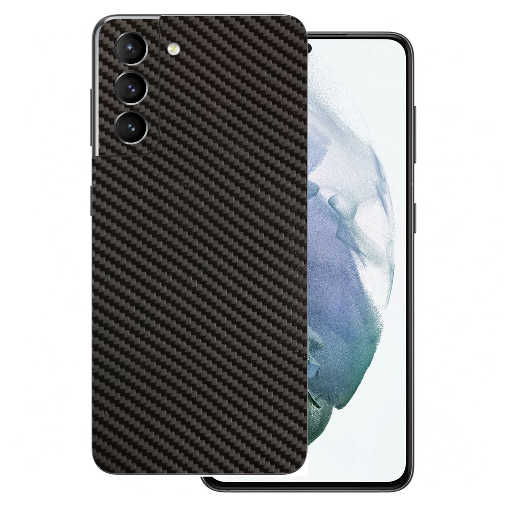 Samsung Galaxy S21 Plus - 3D fekete karbon hátlap fólia
