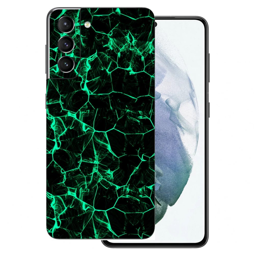 Samsung Galaxy S21 Plus - Zöld füstcsíkos hátlap fólia