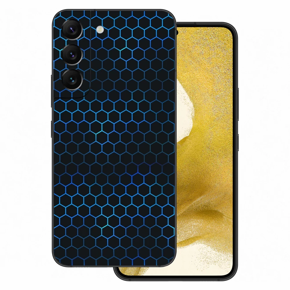 Samsung Galaxy S22 - Kék méhsejt hátlap fólia