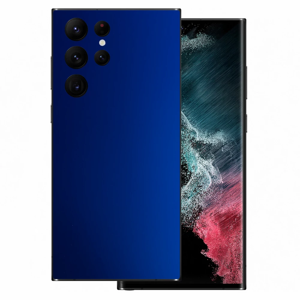 Samsung Galaxy S22 Ultra - Matt króm sötétkék hátlap fólia