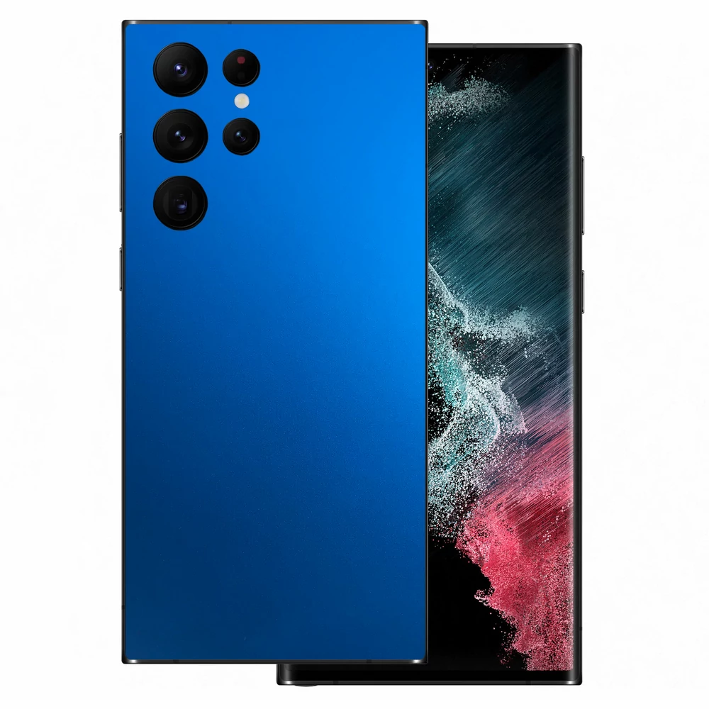 Samsung Galaxy S22 Ultra - Matt króm világoskék hátlap fólia