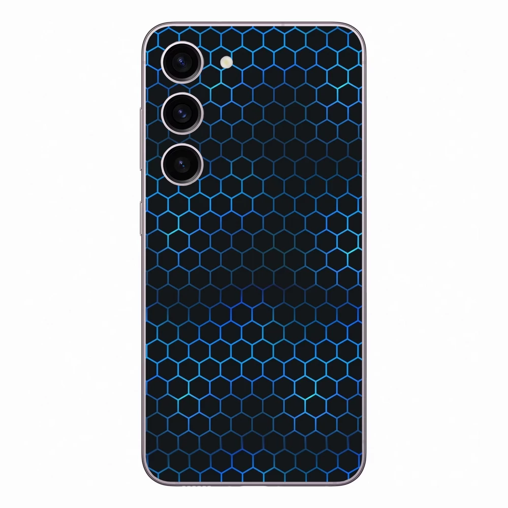 Samsung Galaxy S23 - Kék méhsejt hátlap fólia