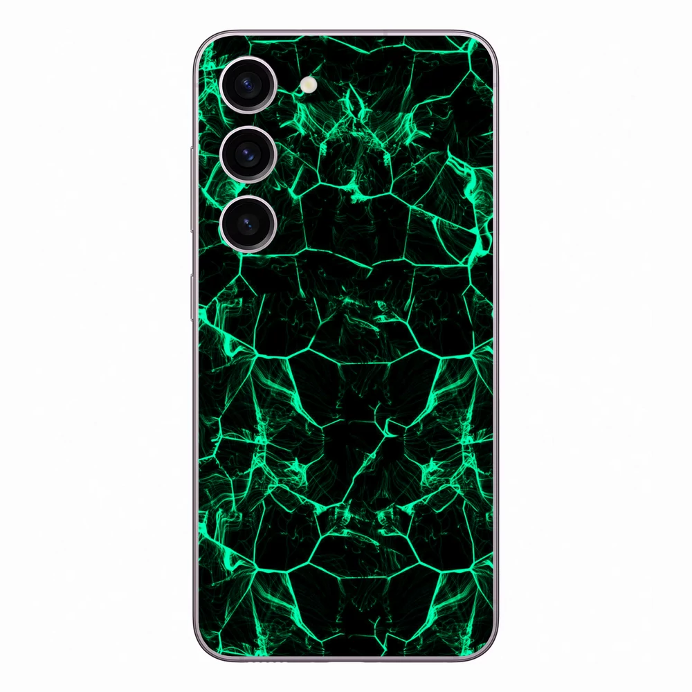 Samsung Galaxy S23 - Zöld füstcsíkos hátlap fólia