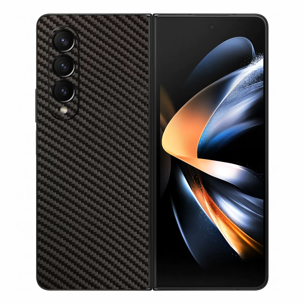 Samsung Galaxy Z Fold 3 - 3D fekete karbon hátlap fólia
