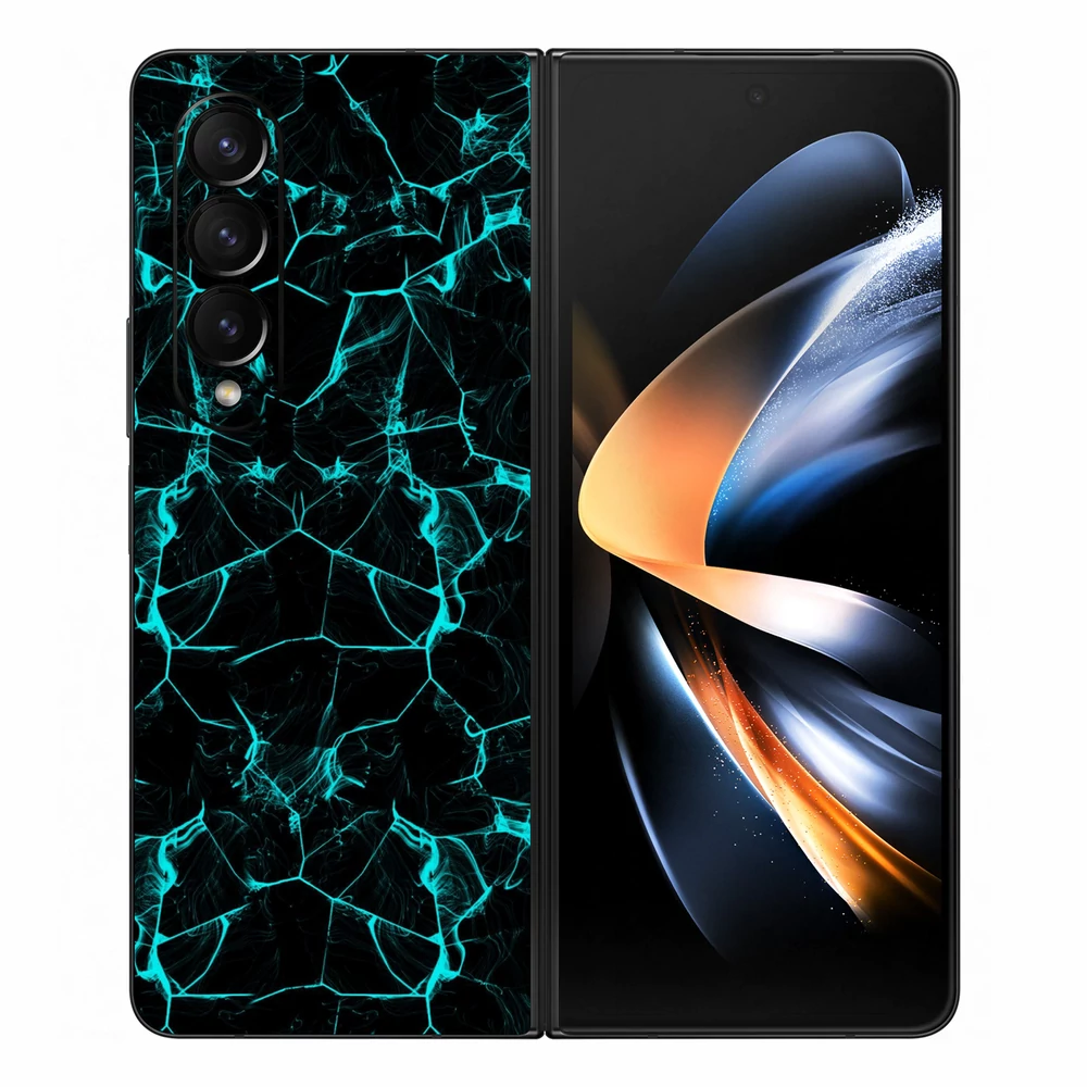 Samsung Galaxy Z Fold 3 - Kék füstcsíkos hátlap fólia