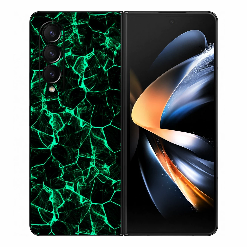 Samsung Galaxy Z Fold 3 - Zöld füstcsíkos hátlap fólia