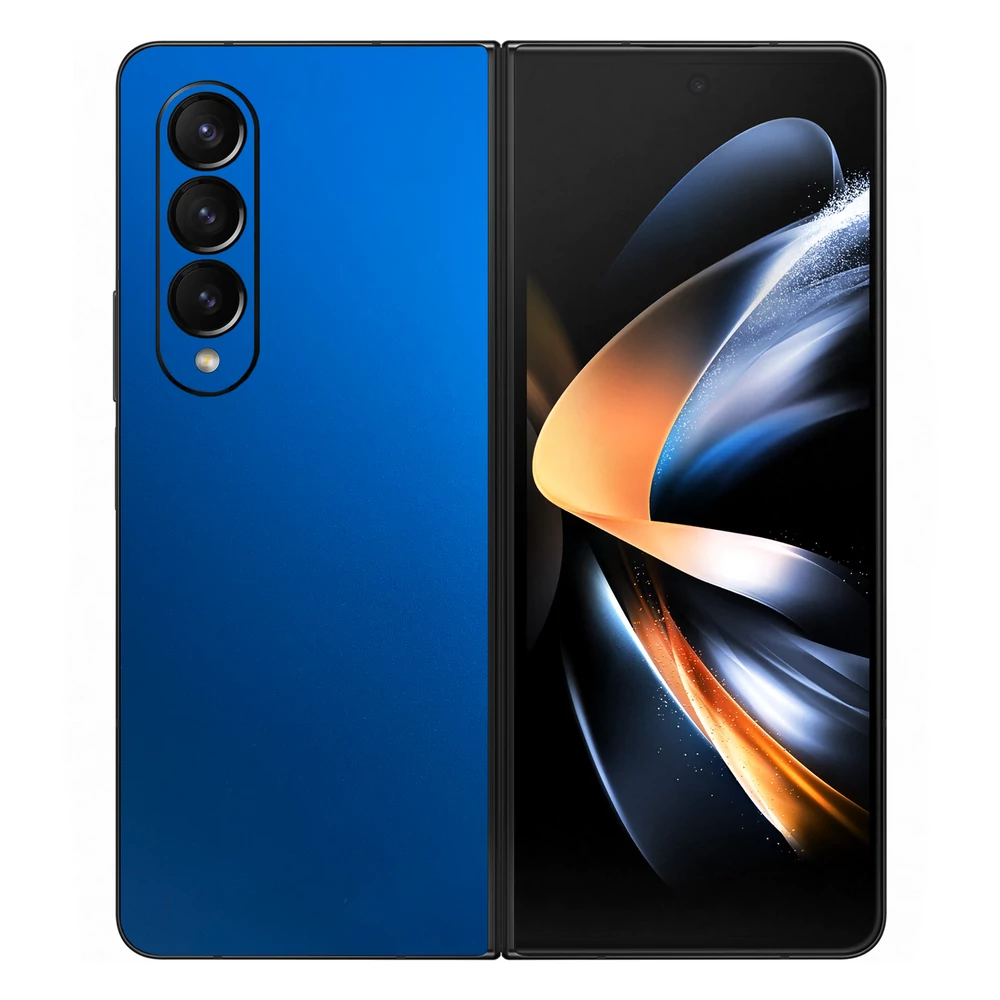 Samsung Galaxy Z Fold 4 - Matt króm világoskék hátlap fólia