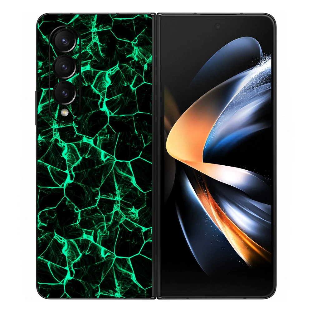 Samsung Galaxy Z Fold 4 - Zöld füstcsíkos hátlap fólia