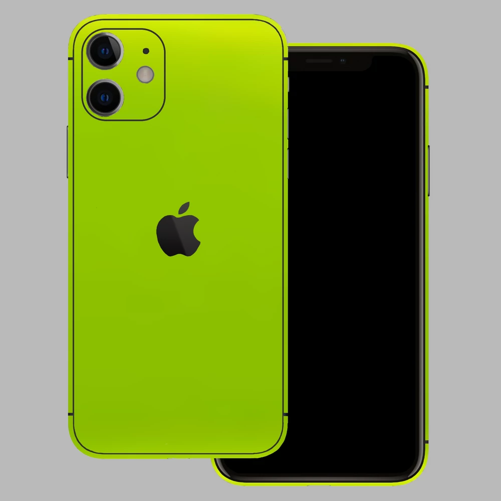 iPhone 11 - Fényes metál lime hátlap fólia
