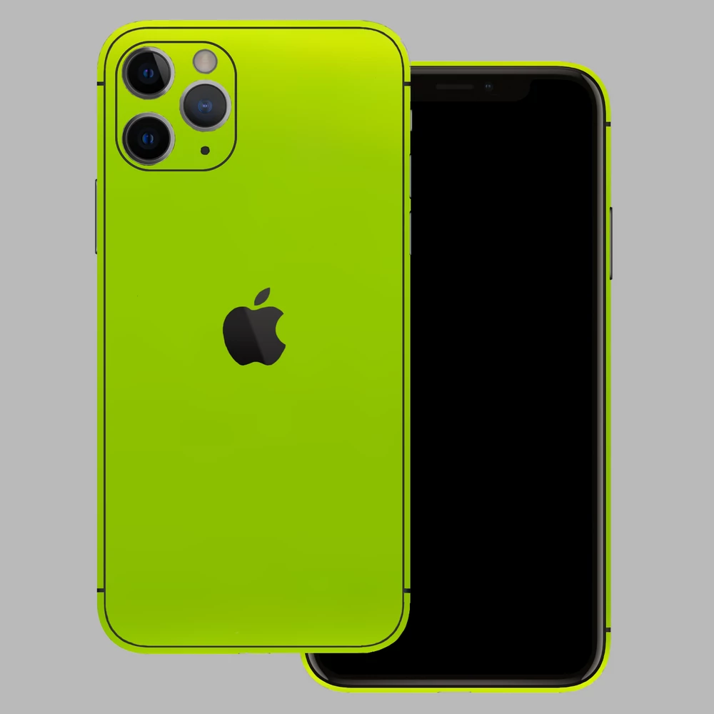 iPhone 11 Pro Max - Fényes metál lime hátlap fólia