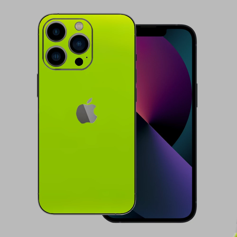 iPhone 13 Pro Max - Fényes metál lime hátlap fólia