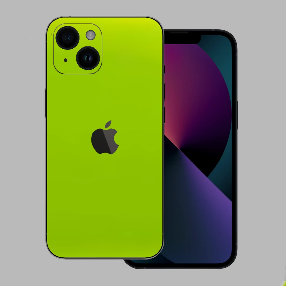 iPhone 15 - Fényes metál lime hátlap fólia