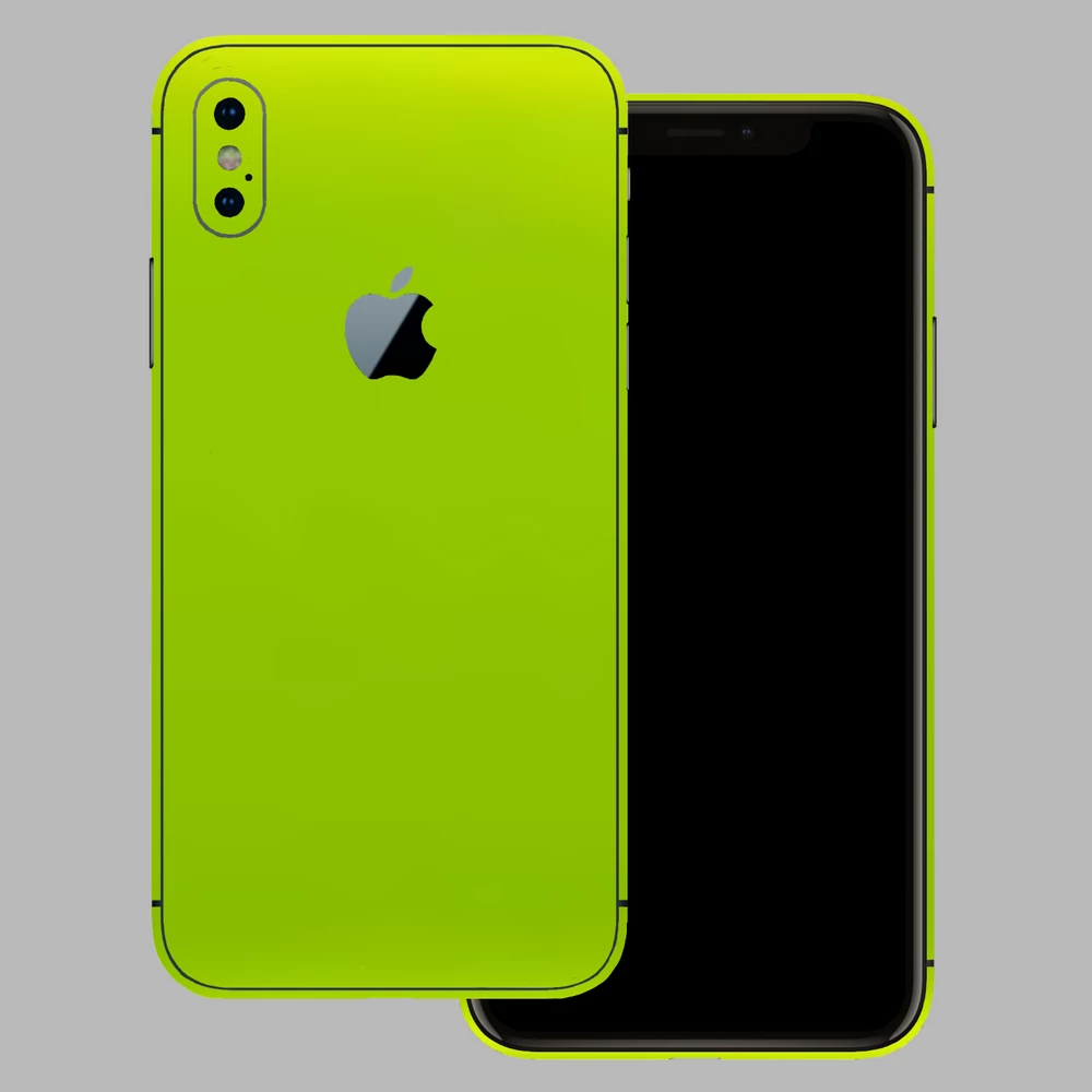 iPhone X - Fényes metál lime hátlap fólia