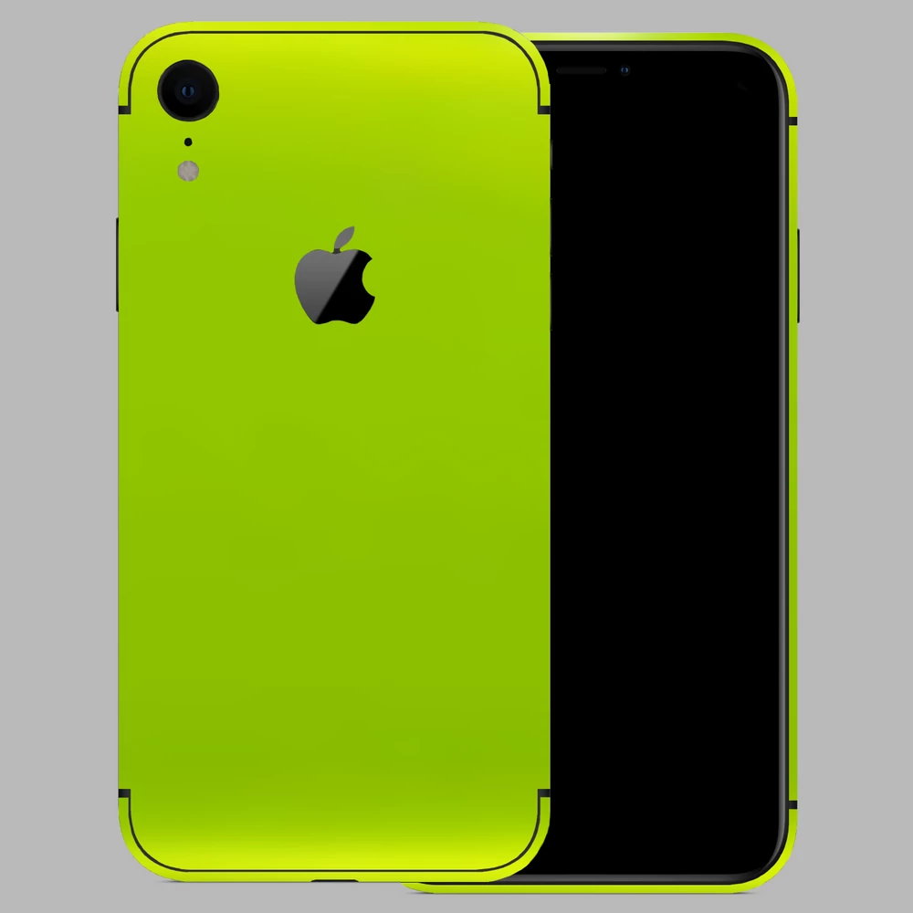 iPhone XR - Fényes metál lime hátlap fólia
