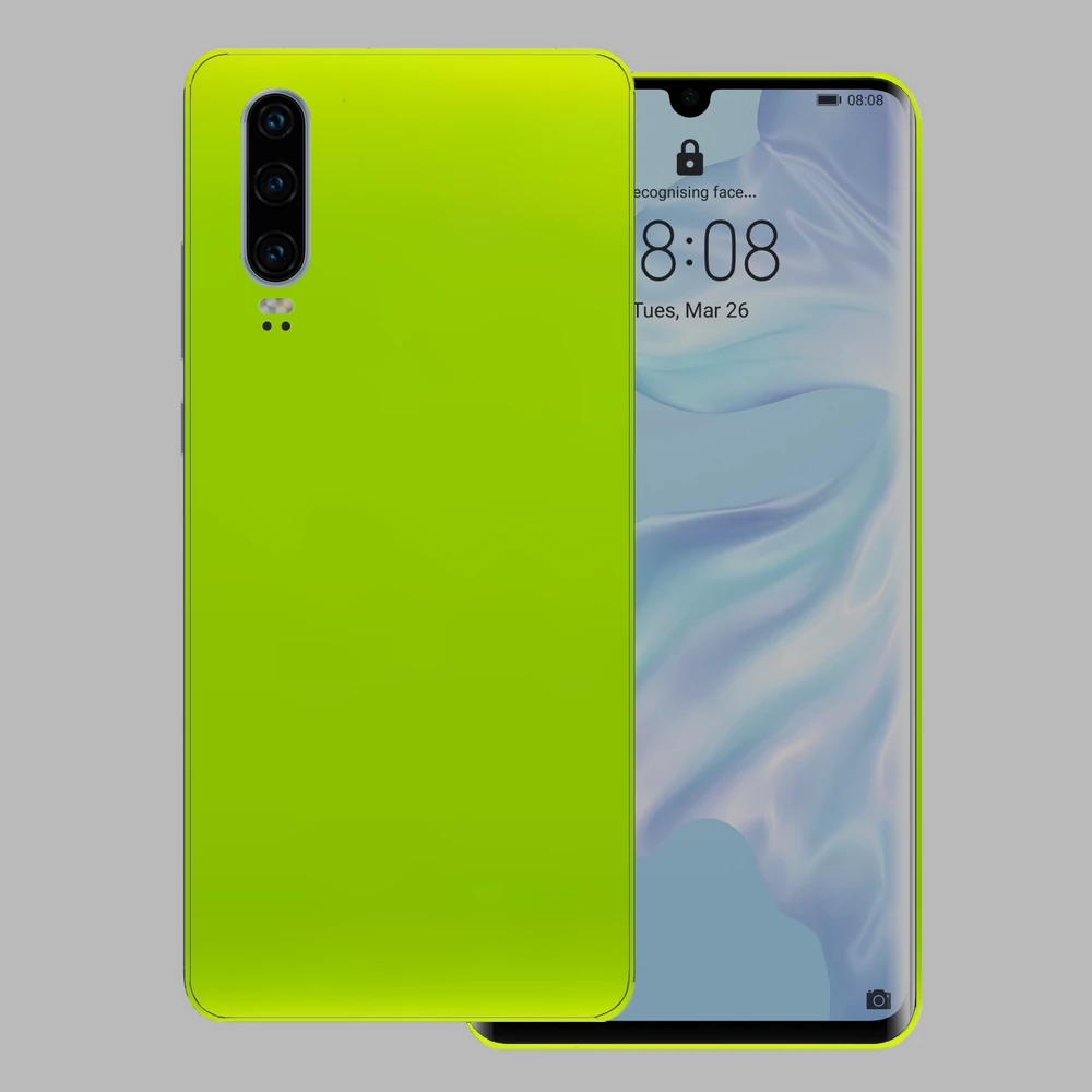 Huawei P30 - Fényes metál lime hátlap fólia