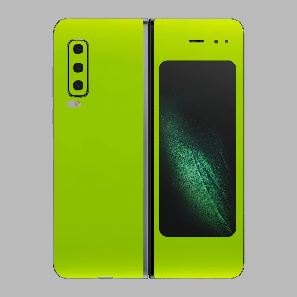 Samsung Galaxy Fold - Fényes metál lime hátlap fólia