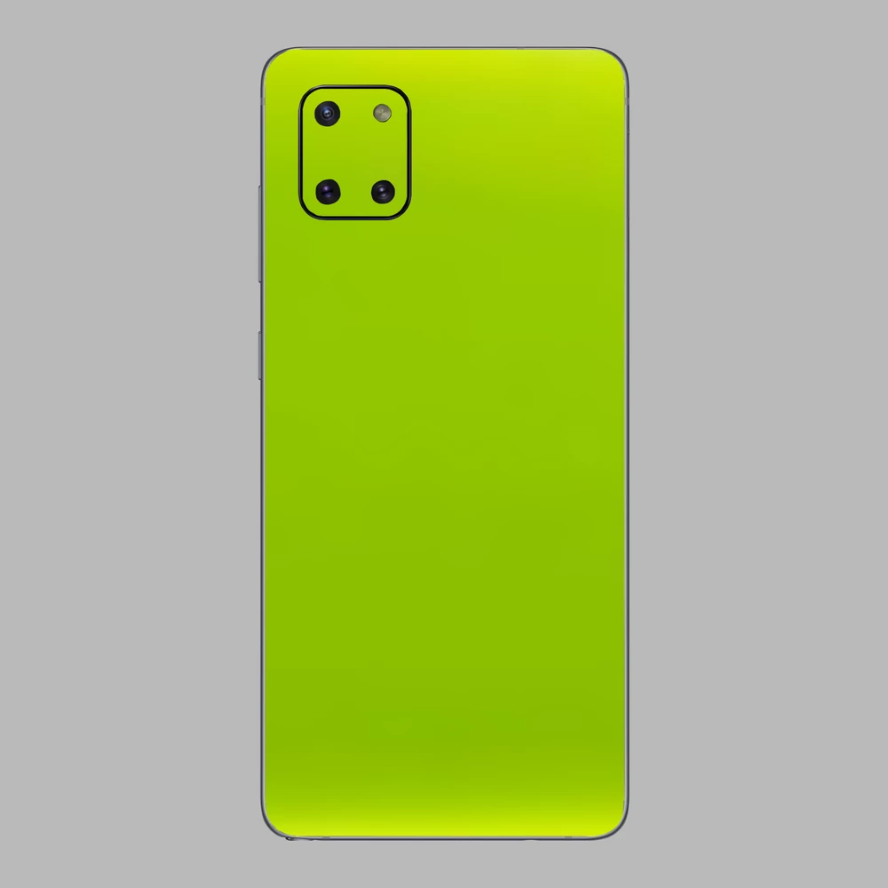 Samsung Galaxy Note 10 Lite - Fényes metál lime hátlap fólia