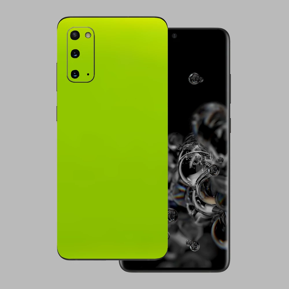Samsung Galaxy S20 - Fényes metál lime hátlap fólia