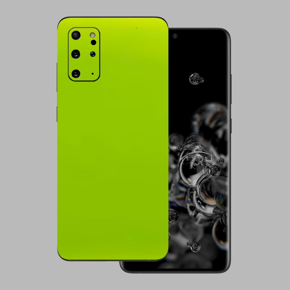 Samsung Galaxy S20 Plus - Fényes metál lime hátlap fólia