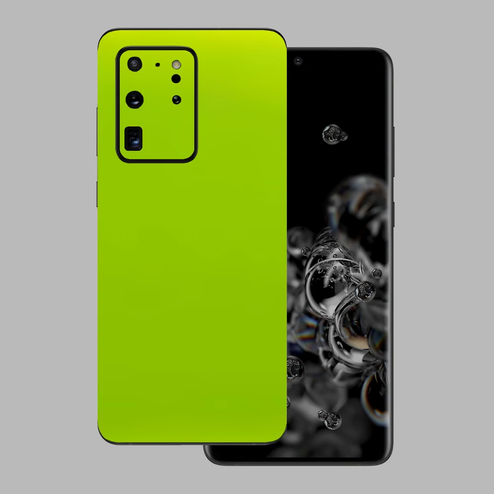 Samsung Galaxy S20 Ultra - Fényes metál lime hátlap fólia
