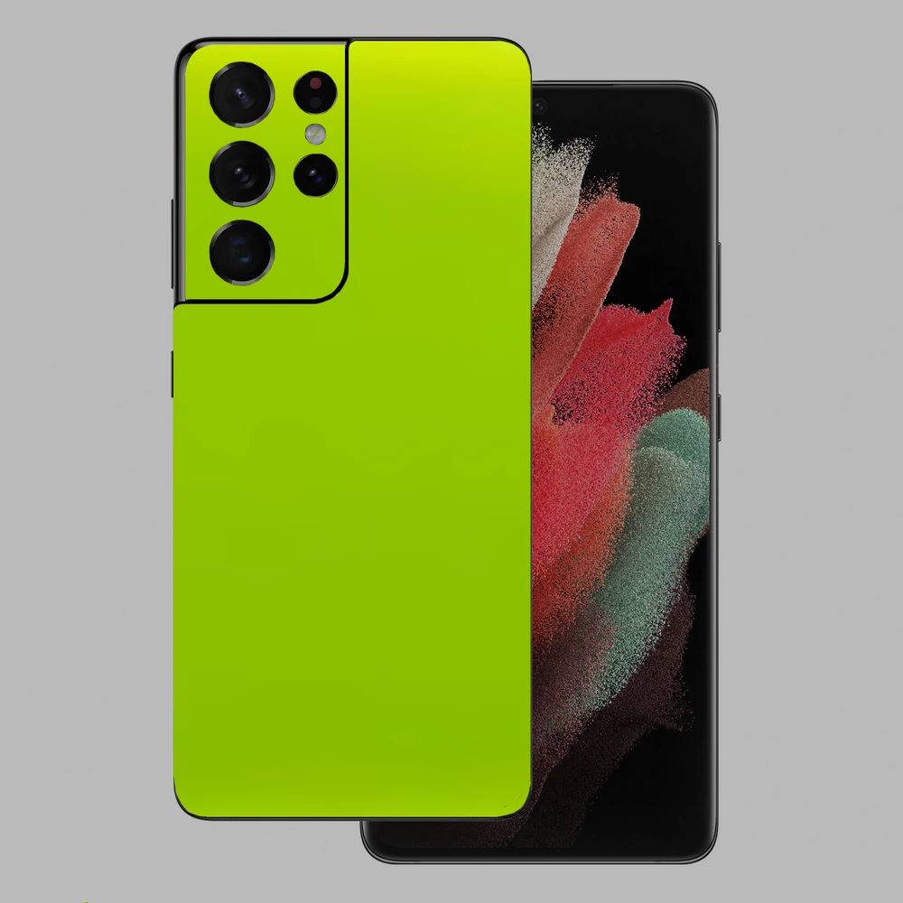 Samsung Galaxy S21 Ultra - Fényes metál lime hátlap fólia