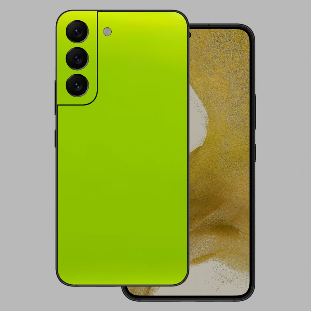 Samsung Galaxy S22 - Fényes metál lime hátlap fólia