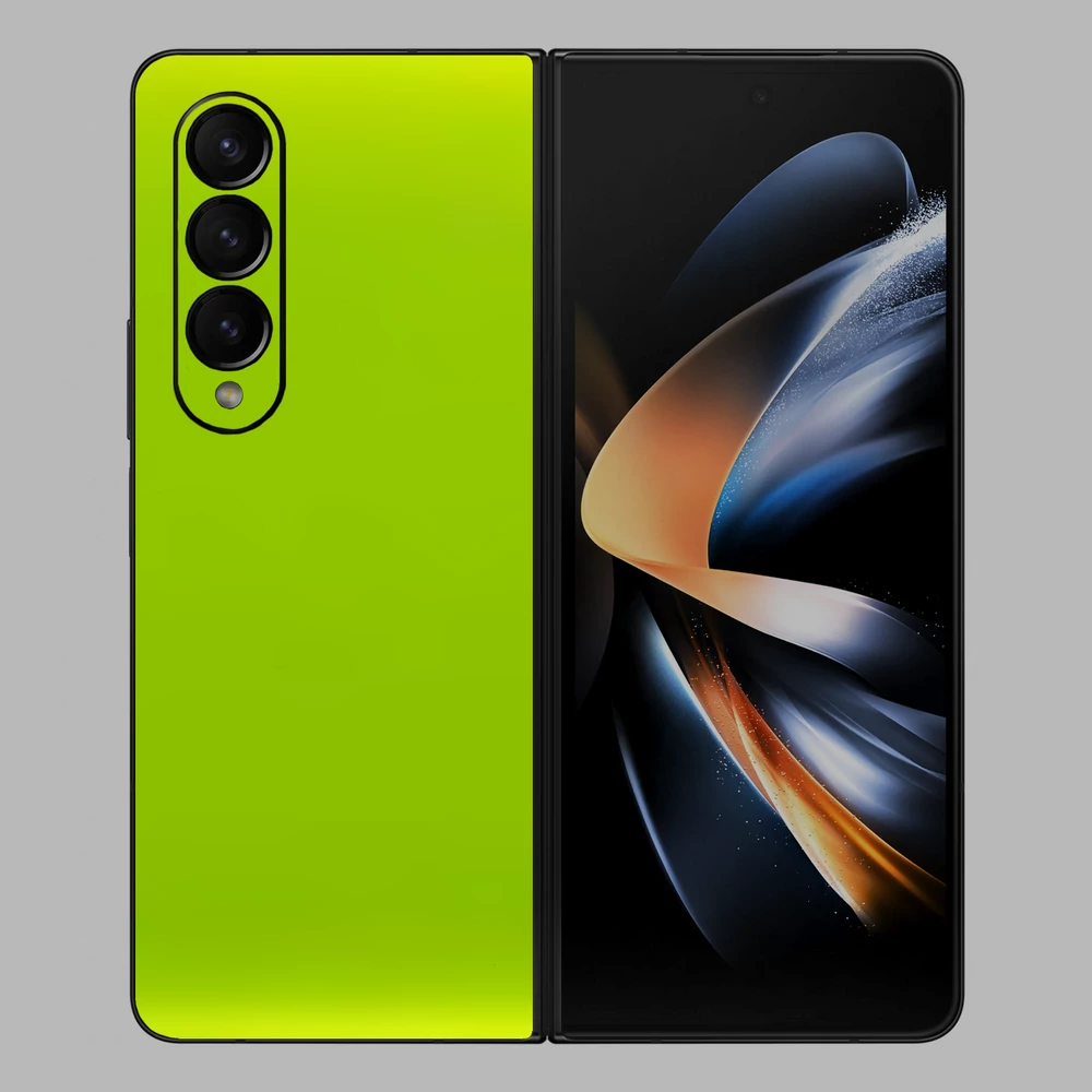Samsung Galaxy Z Fold 3 - Fényes metál lime hátlap fólia