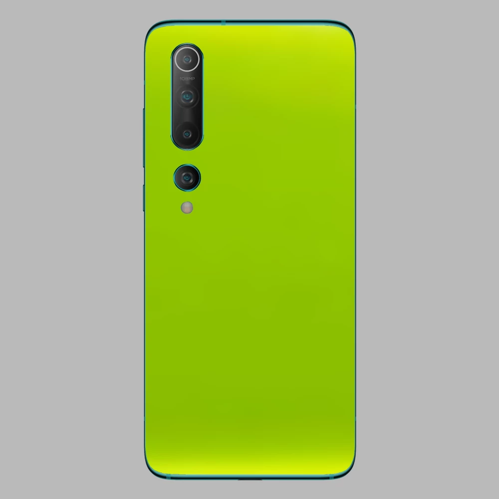 Xiaomi Mi 10 - Fényes metál lime hátlap fólia