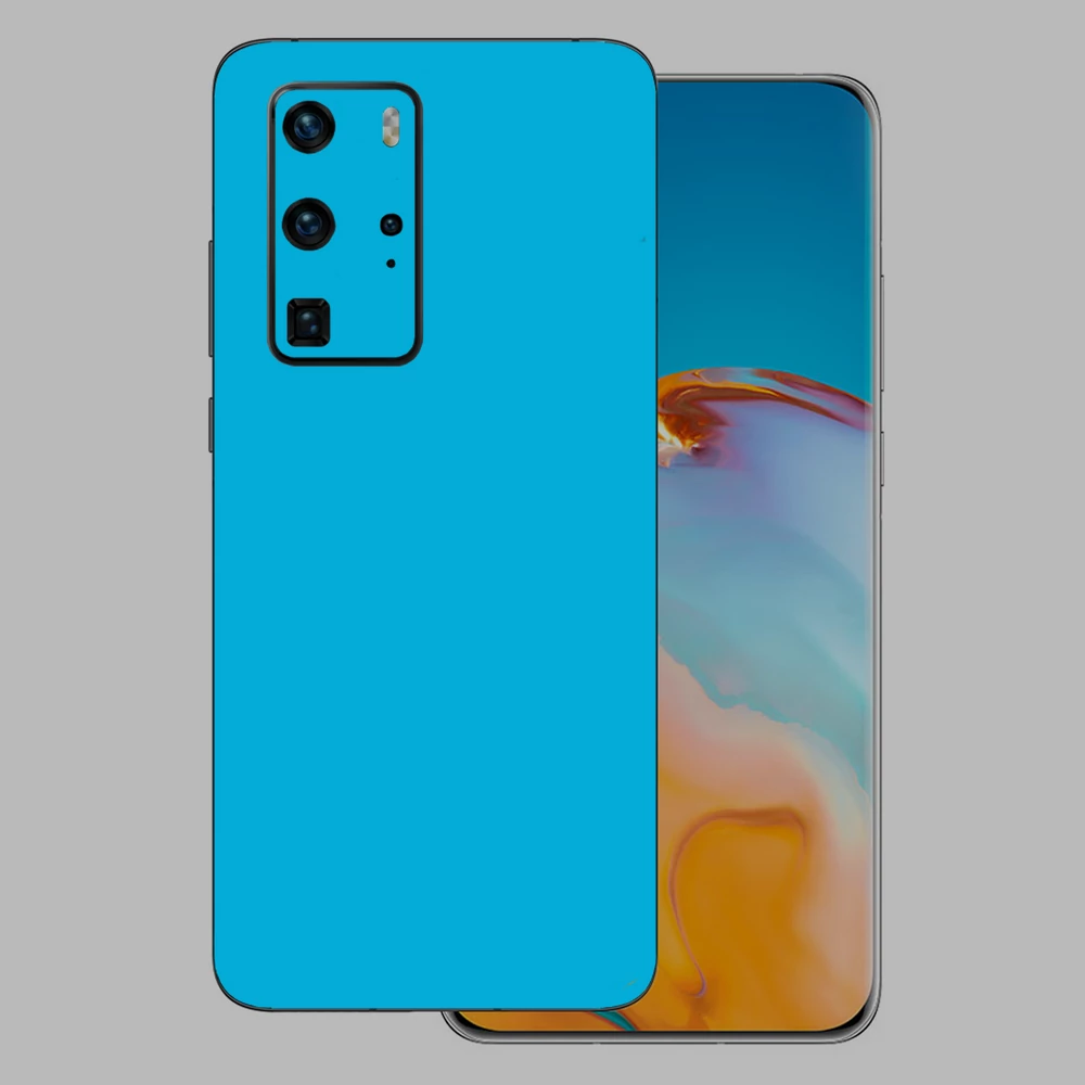 Huawei P40 Pro - Fényes metál világoskék hátlap fólia