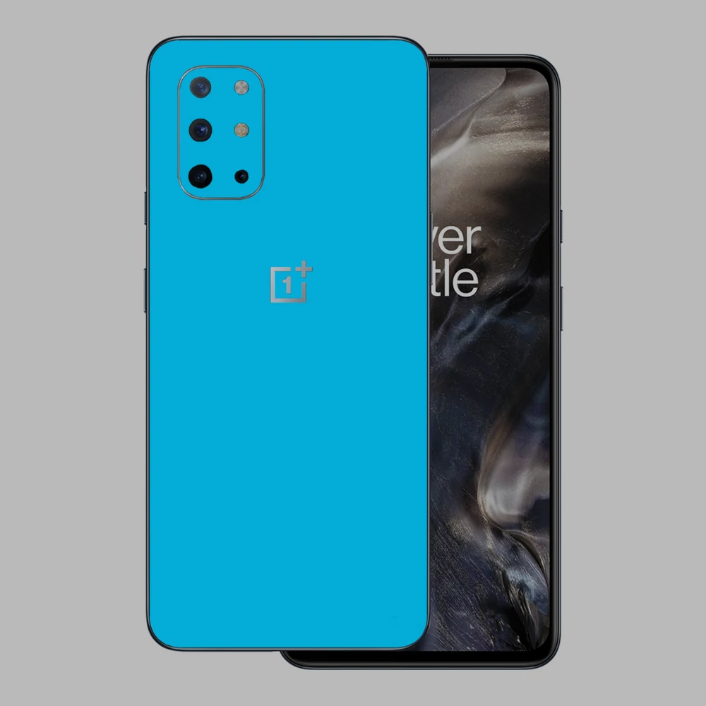 OnePlus 8T - Fényes metál világoskék hátlap fólia