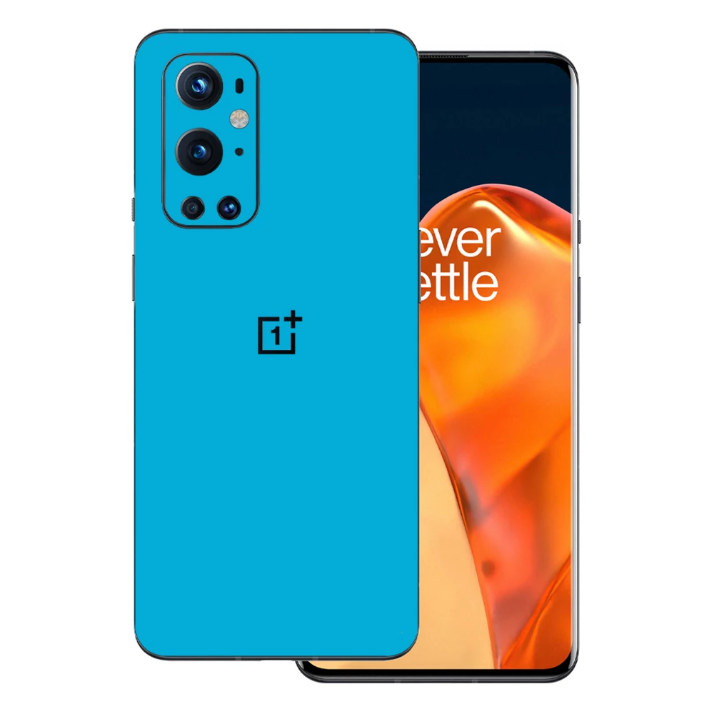 OnePlus 9 Pro - Fényes metál világoskék hátlap fólia