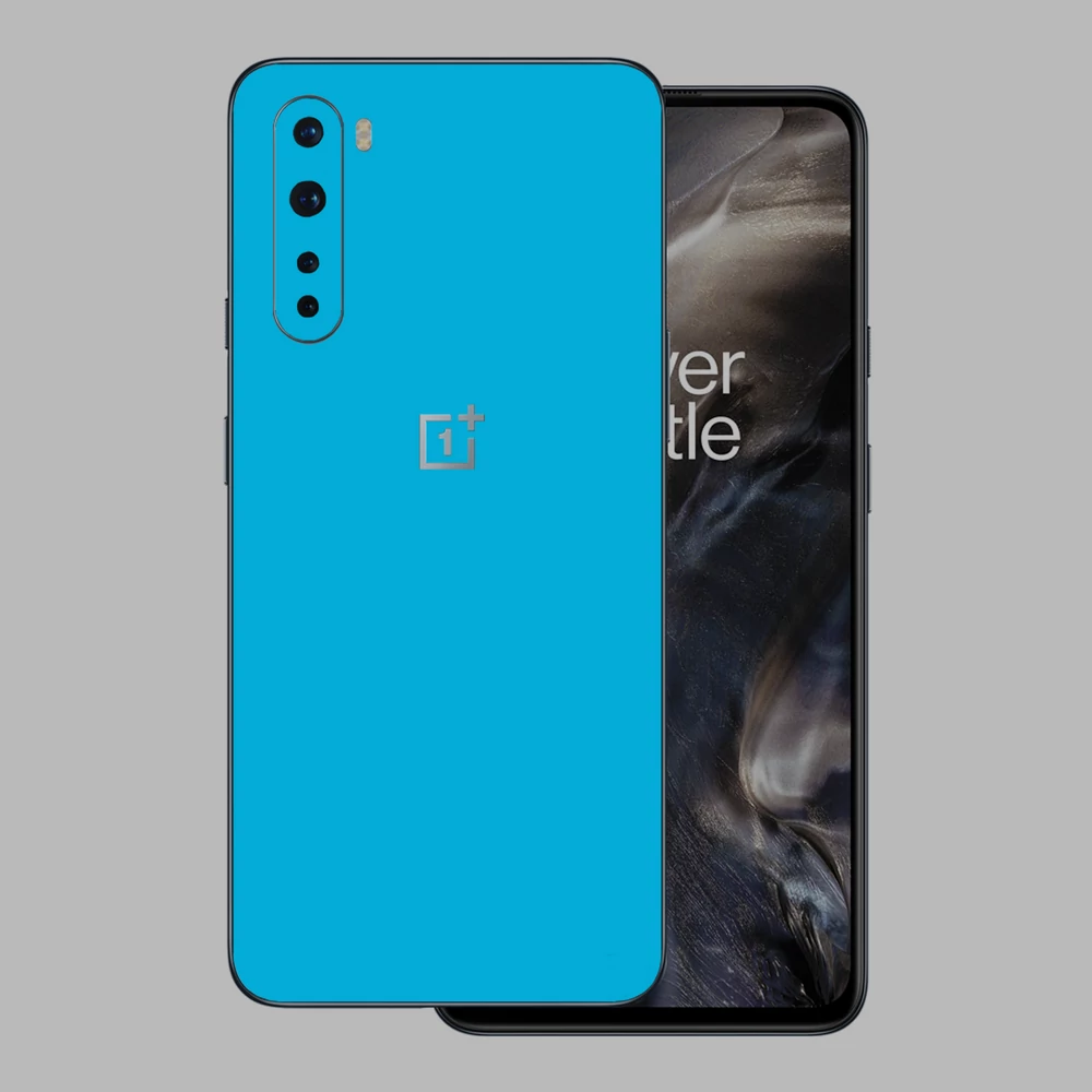 OnePlus Nord - Fényes metál világoskék hátlap fólia