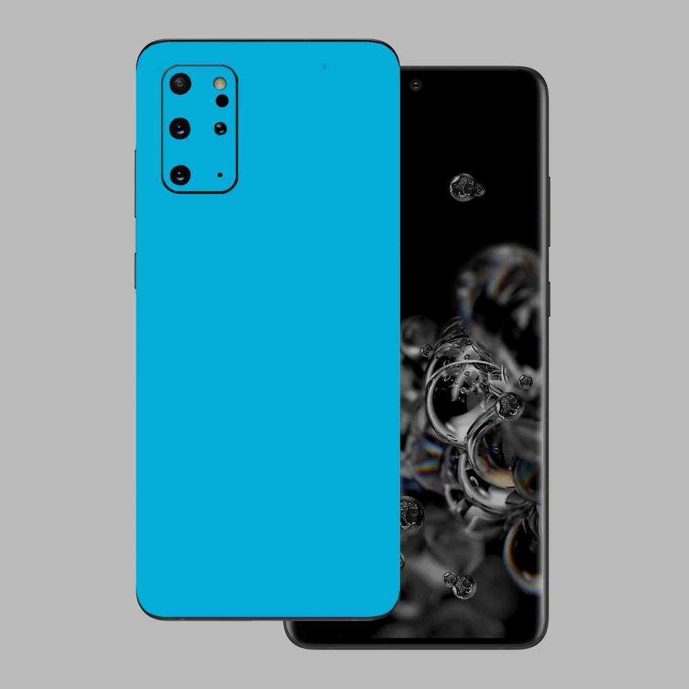 Samsung Galaxy S20 Plus - Fényes metál világoskék hátlap fólia