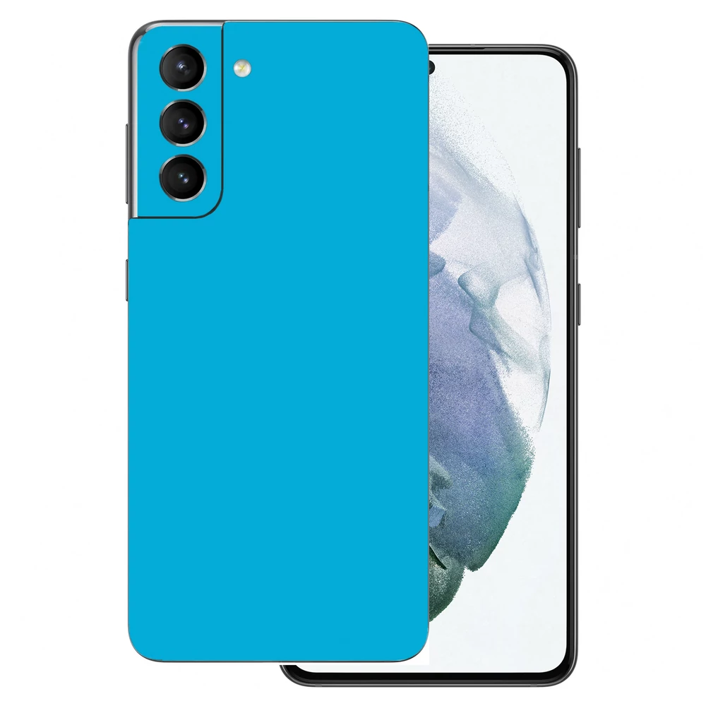 Samsung Galaxy S21 Plus - Fényes metál világoskék hátlap fólia