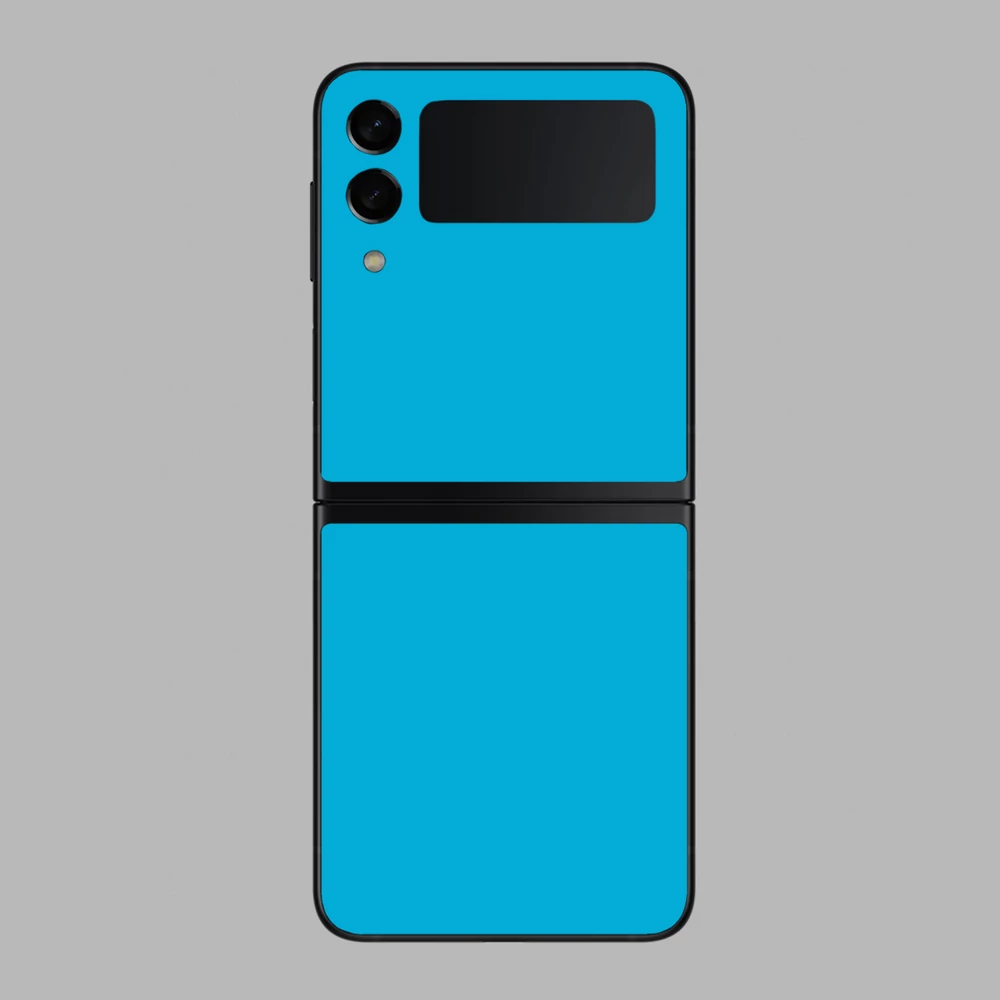 Samsung Galaxy Z Flip 3 - Fényes metál világoskék hátlap fólia