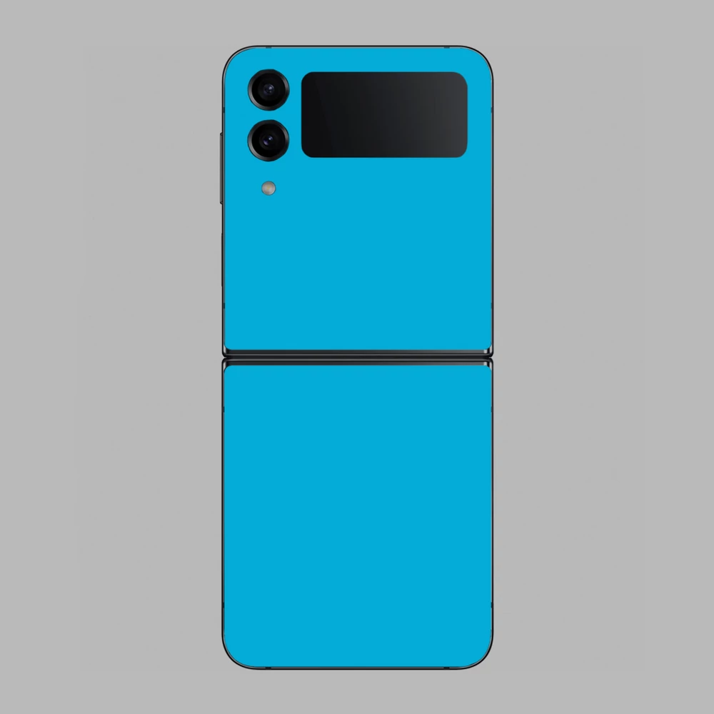 Samsung Galaxy Z Flip 4 - Fényes metál világoskék hátlap fólia