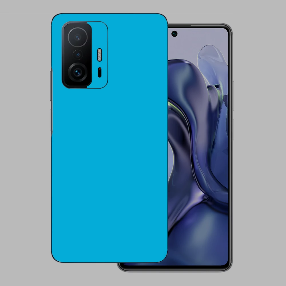 Xiaomi 11T - Fényes metál világoskék hátlap fólia