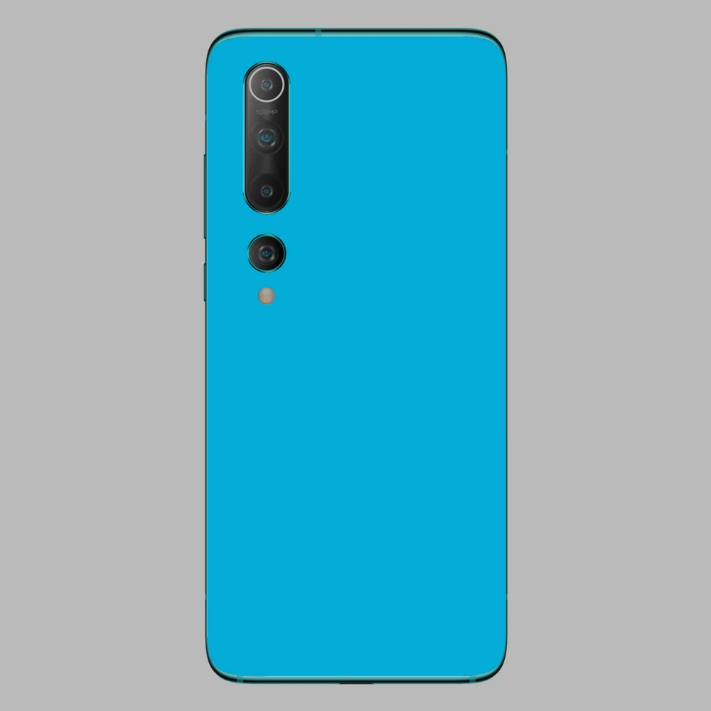 Xiaomi Mi 10 - Fényes metál világoskék hátlap fólia