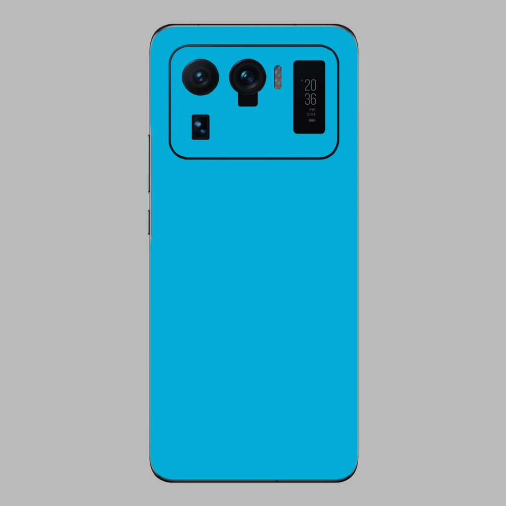 Xiaomi Mi 11 Ultra - Fényes metál világoskék hátlap fólia