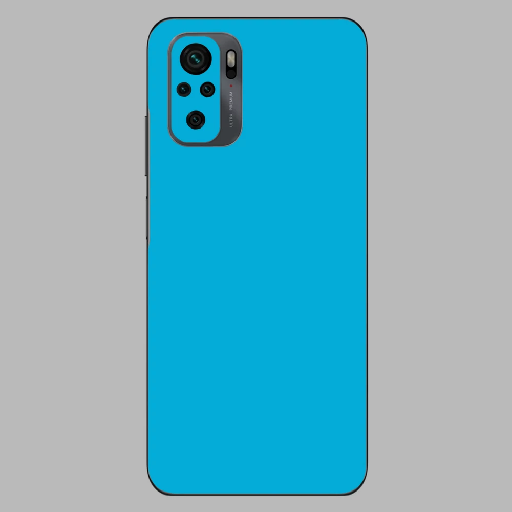 Xiaomi Redmi Note 10 - Fényes metál világoskék hátlap fólia