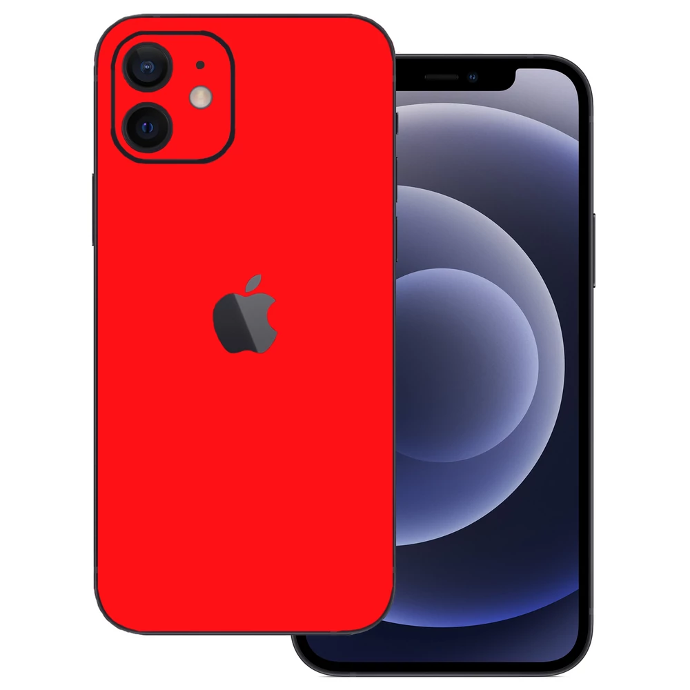 iPhone 12 Mini - Fényes piros hátlap fólia
