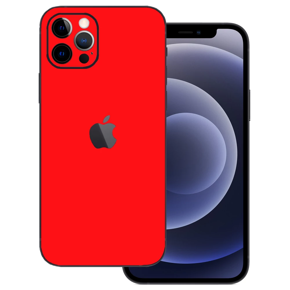 iPhone 12 Pro - Fényes piros hátlap fólia