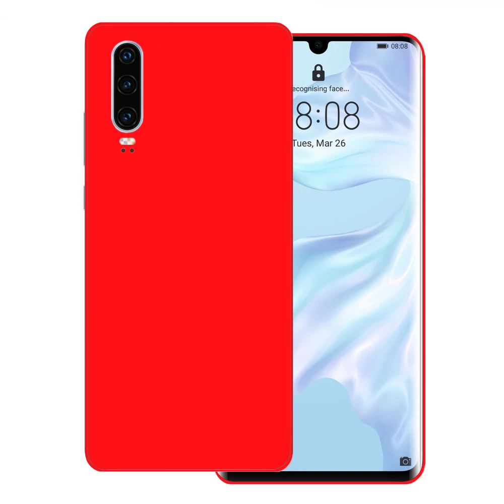 Huawei P30 - Fényes piros hátlap fólia